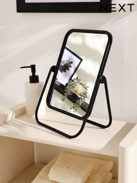 Black Rectangular Dressing Table Vanity Mirror (AM8690) | £30