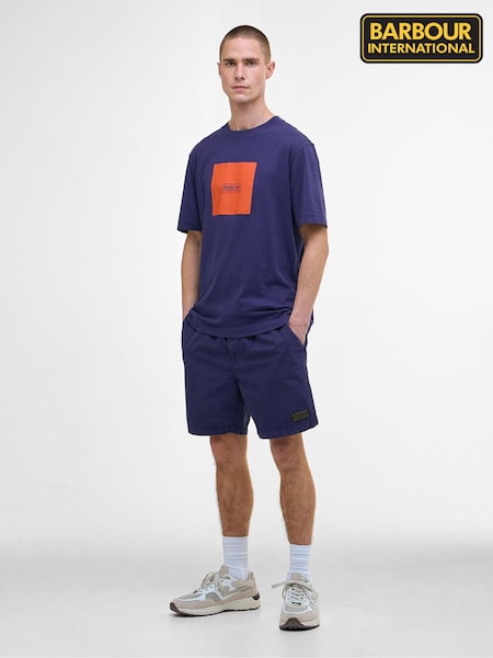 Barbour® International Blue Buckley Garment Dyed 100% Cotton Shorts (AM8702) | £70