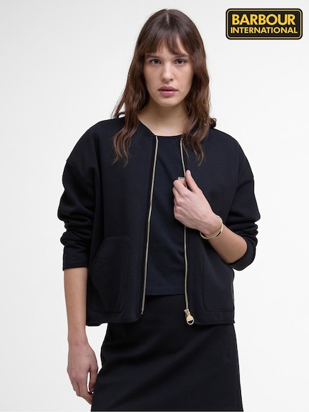 Barbour® International Clara Sweat 100% Cotton Bomber Jacket (AM8865) | £90