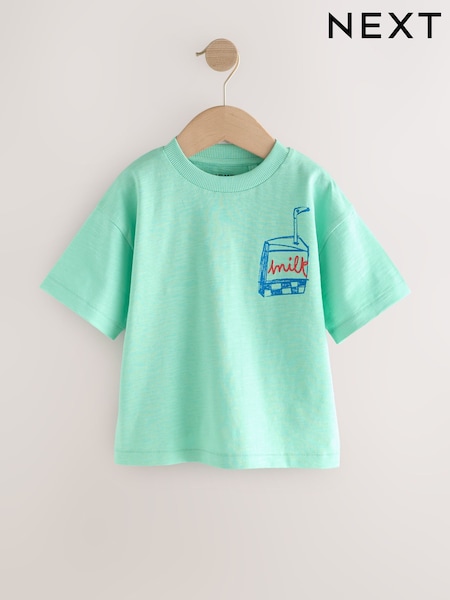 Blue Croissant 100% Cotton Short Sleeve Back Print T-Shirt (3mths-7yrs) (AM8899) | £6 - £8
