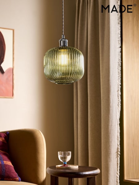 MADE.COM Green Briz Glass EasyFit Shade (AM8916) | £35