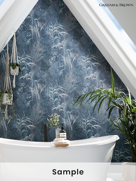 Graham & Brown Midnight Restore A4 Wallpaper Sample (AM8985) | £1