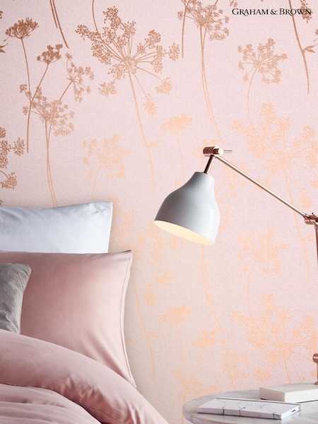 Graham & Brown Blush Anthriscus A4 Wallpaper Sample (AM8996) | £1