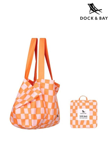 Dock & Bay Groovy Check Everyday Travel Foldaway Bag (AM9076) | £15