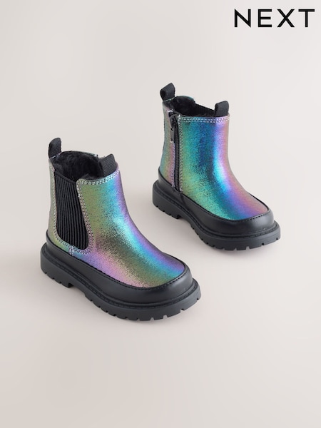 Multi Rainbow Chunky Chelsea Ankle Boots (AM9192) | £25 - £29