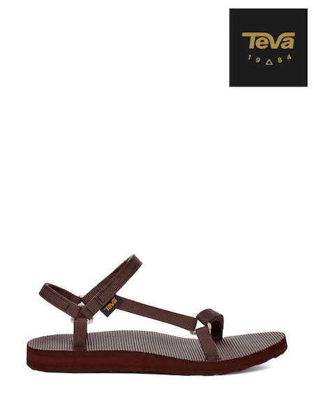 Teva Womens Burgundy Red Original Universal Slim Sandals (AM9223) | £50
