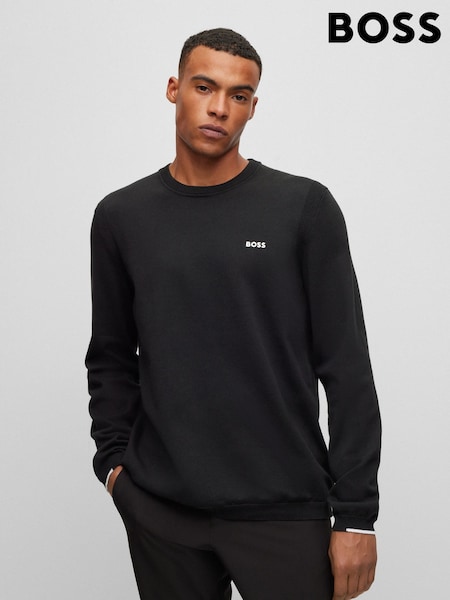 BOSS Black Dark Logo Cotton Blend Jumper (AM9306) | £129
