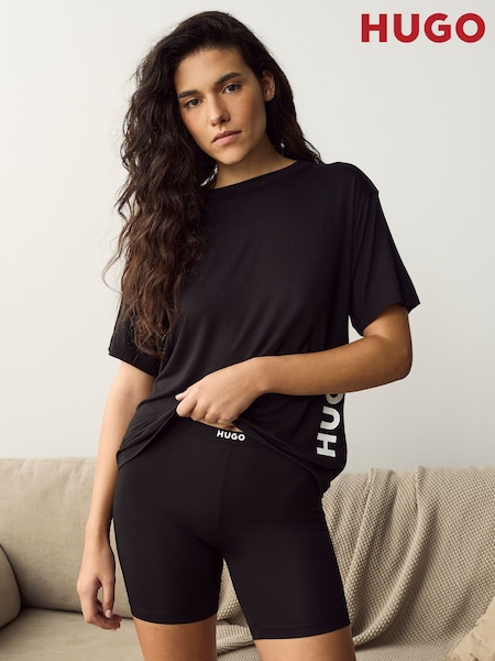 HUGO Black Two Piece Shorts Pyjama Set (AM9339) | £79