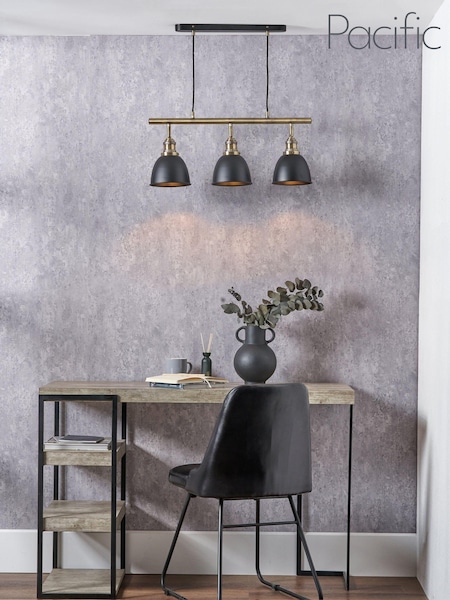 Pacific Lifestyle Black Task Bar Pendant Ceiling Light (AM9358) | £150