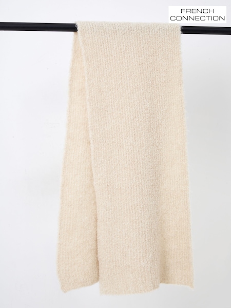 French Connection Natural Melissa Boucle Scarf (AM9510) | £35