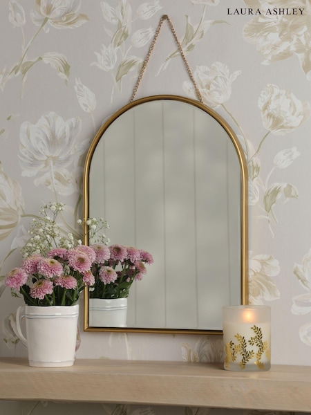 Laura Ashley Polished Brass Roughton Mirror (AM9629) | £85