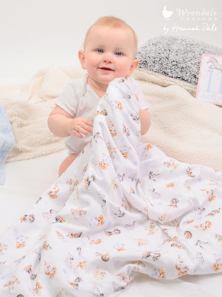 Wrendale Little Paws Dog Baby Blanket (AM9631) | £28
