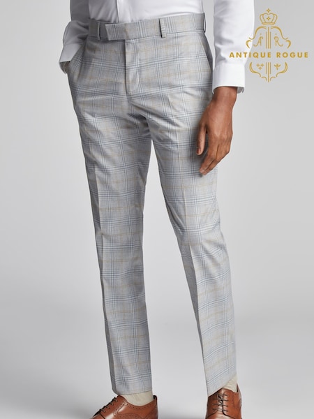 Antique Rogue Natural Check Trousers (AM9692) | £84