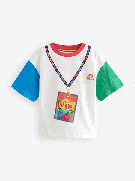 Little Bird by Jools Oliver Multi Oversized Short Sleeve T-Shirt (AM9834) | £12 - £16