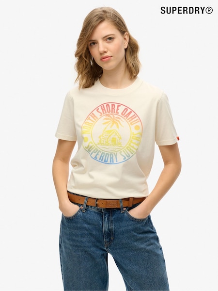 Superdry Cream Lo-Fi Outdoor Relaxed T-Shirt (AN1048) | £27