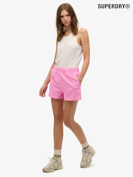 Superdry Pink Essential Logo 100% Cotton Shorts (AN1065) | £30