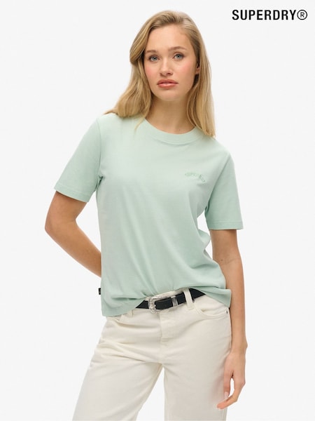 Superdry Green Essential Logo Embroidered T-Shirt (AN1068) | £18