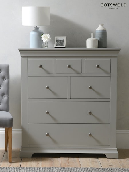 Cotswold Company Pebble Grey Chantilly 7 Drawer Chest of Drawers (AN1244) | £730