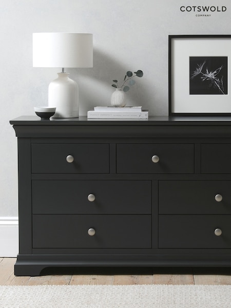 Cotswold Company Dusky Black Chantilly 7 Drawer Wide Chest of Drawers (AN1253) | £580