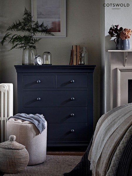 Cotswold Company Dusky Black Chantilly 5 Drawer Chest of Drawers (AN1254) | £530