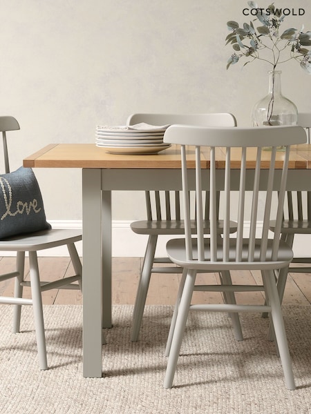 Cotswold Company Pebble Grey 'Simply Cotswold' 4-6 Seater Extending Dining Table (AN1264) | £625