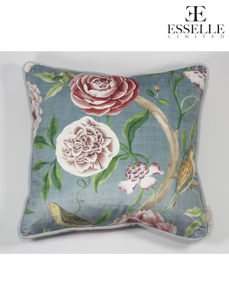 Esselle Blue Chinoiserie Garden Slate Cushion (AN1266) | £45