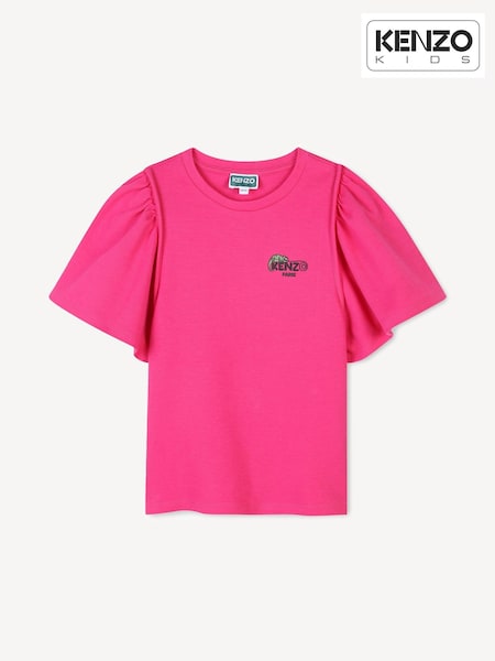 KENZO KIDS Pink Logo Short Sleeve T-Shirt (AN1373) | £65 - £75