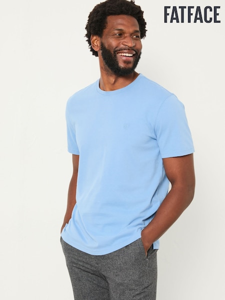 FatFace Lulworth Chambray Blue Short Sleeve T-Shirt (AN1448) | £22.50