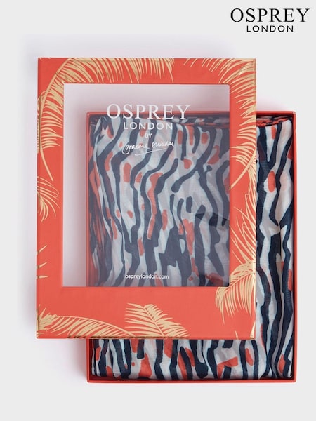 Osprey London Blue The Zebra Boxed Scarf (AN1569) | £35