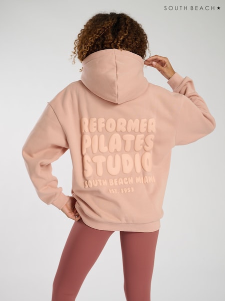 South Beach Pink Reformer Back Graphic Hoodie (AN1632) | £58