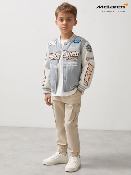 Reiss Blue Tones Zoom 9-13 yrs Unisex Fit McLaren F1 Team Bomber Jacket (AN1731) | £92
