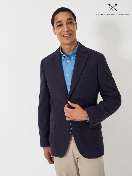 Crew Clothing Company Blue Banbury Wool Blazer (AN2104) | £189