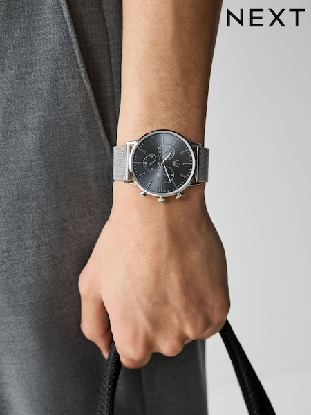 Silver Metal Mesh Strap Watch (AN2119) | £50