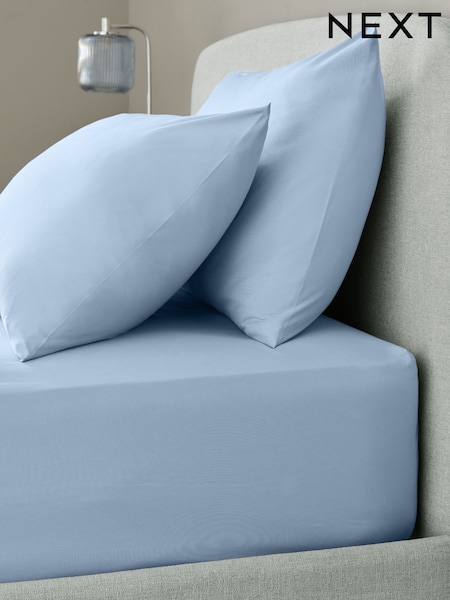 Pale Blue Non Iron Simply Soft Extra Deep Fitted Sheet (AN2211) | £10 - £18