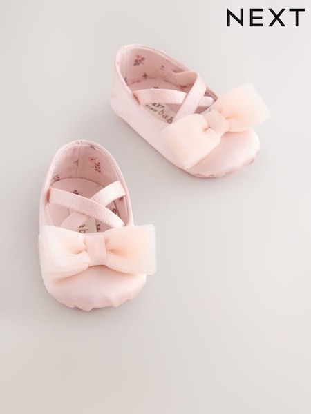 Pink Baby Bow Occassion Shoes (0-18mths) (AN2327) | £10