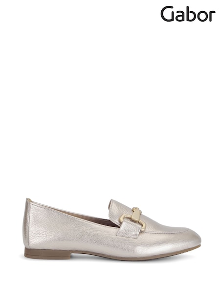Gabor Gold Jangle Puder Metallic Loafers Shoes (AN2354) | £100