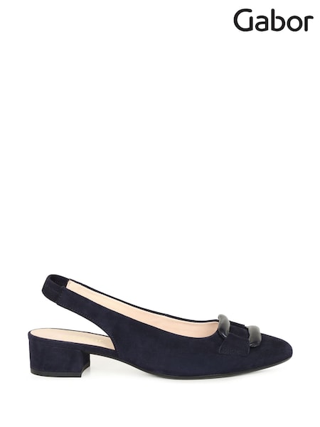 Gabor Blue Malta Atlantik Suede Slingback Sandals (AN2356) | £110