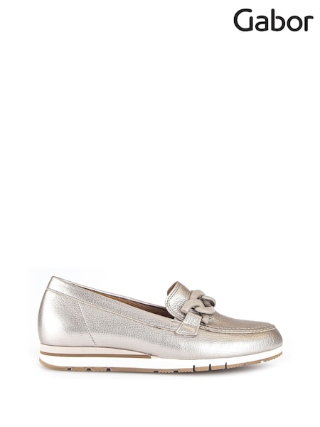 Gabor Natural Bea Puder Metallic Casual Shoes (AN2359) | £125