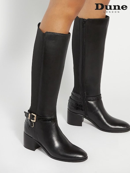 Dune London Black Tilburies Calf Boots (AN2389) | £159