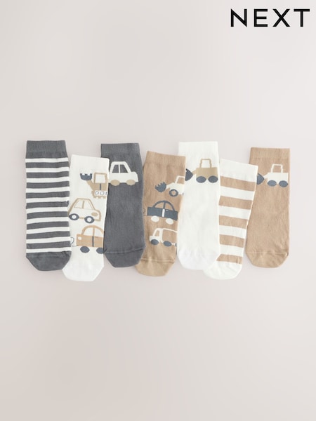 Neutral Transport Cotton Rich Socks 7 Pack (AN2460) | £8 - £10