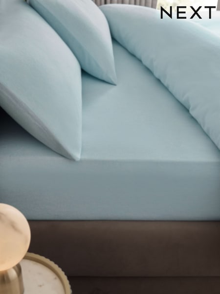 Blue Collection Luxe Brushed Cotton Extra Deep Fitted Sheet (AN2510) | £33 - £41