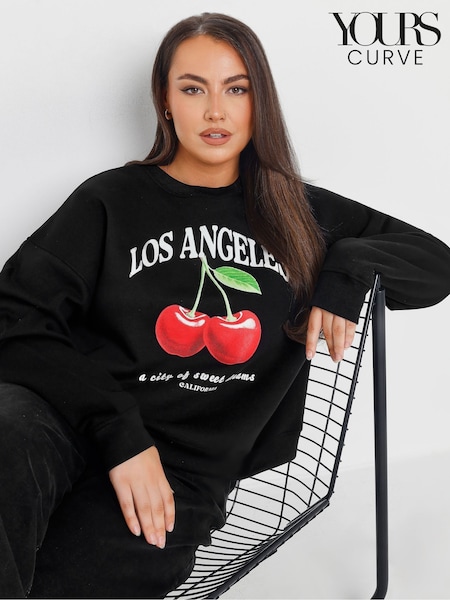 Yours Curve Black Cherry Sweatshirt (AN2618) | £27