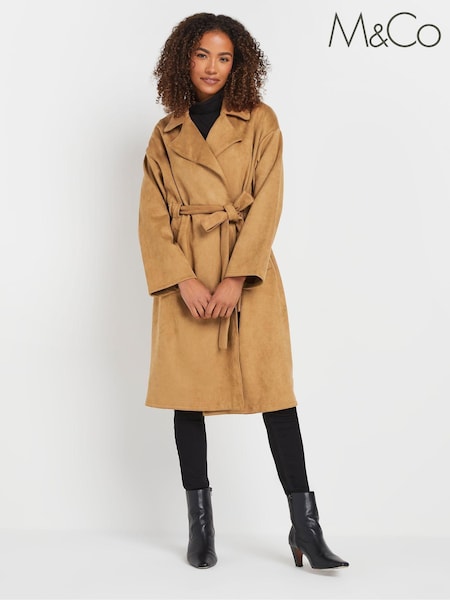 M&Co Brown Faux Suede Jacket (AN2659) | £60