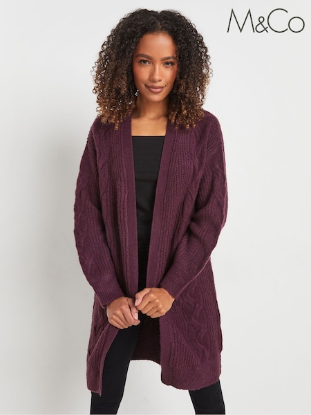 M&Co Red Cable Cardigan (AN2669) | £39