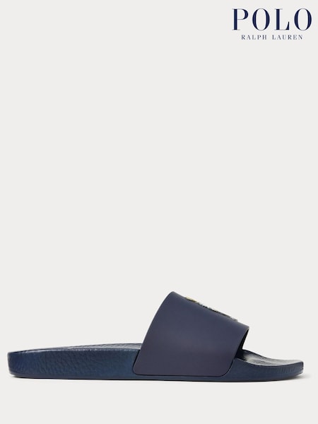 Polo Ralph Lauren Blue Polo Bear Logo Sliders (AN2697) | £79