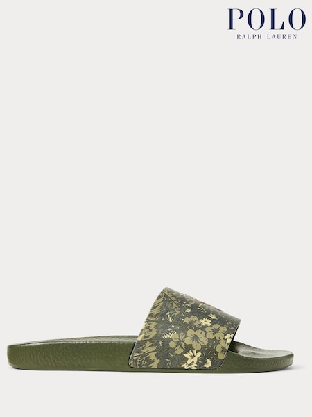 Polo Ralph Lauren Black Print Detail Logo Rubber Sliders (AN2708) | £75