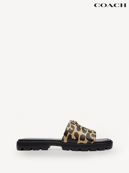 COACH Leopard Florence Leo Print Sandals (AN2808) | £125