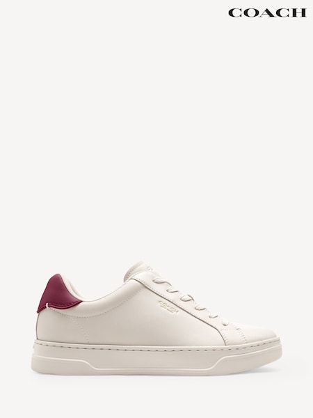 COACH White High Line Leather Trainers (AN2809) | £125