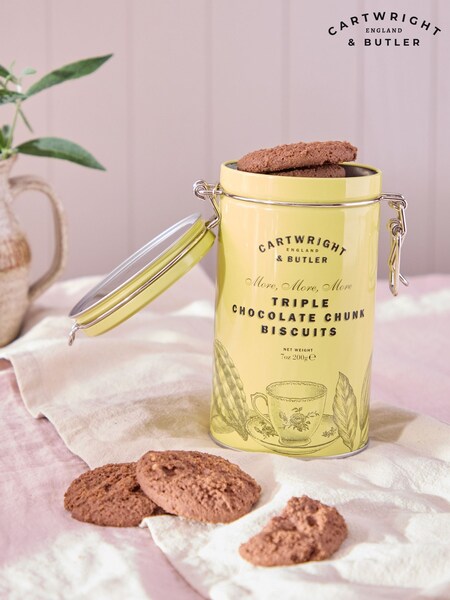 Cartwright & Butler Triple Choc Chunk Biscuits in Tin (AN2823) | £14
