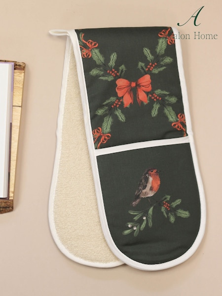 Avalon Home Green Green Garlands Oven Gloves (AN2830) | £36